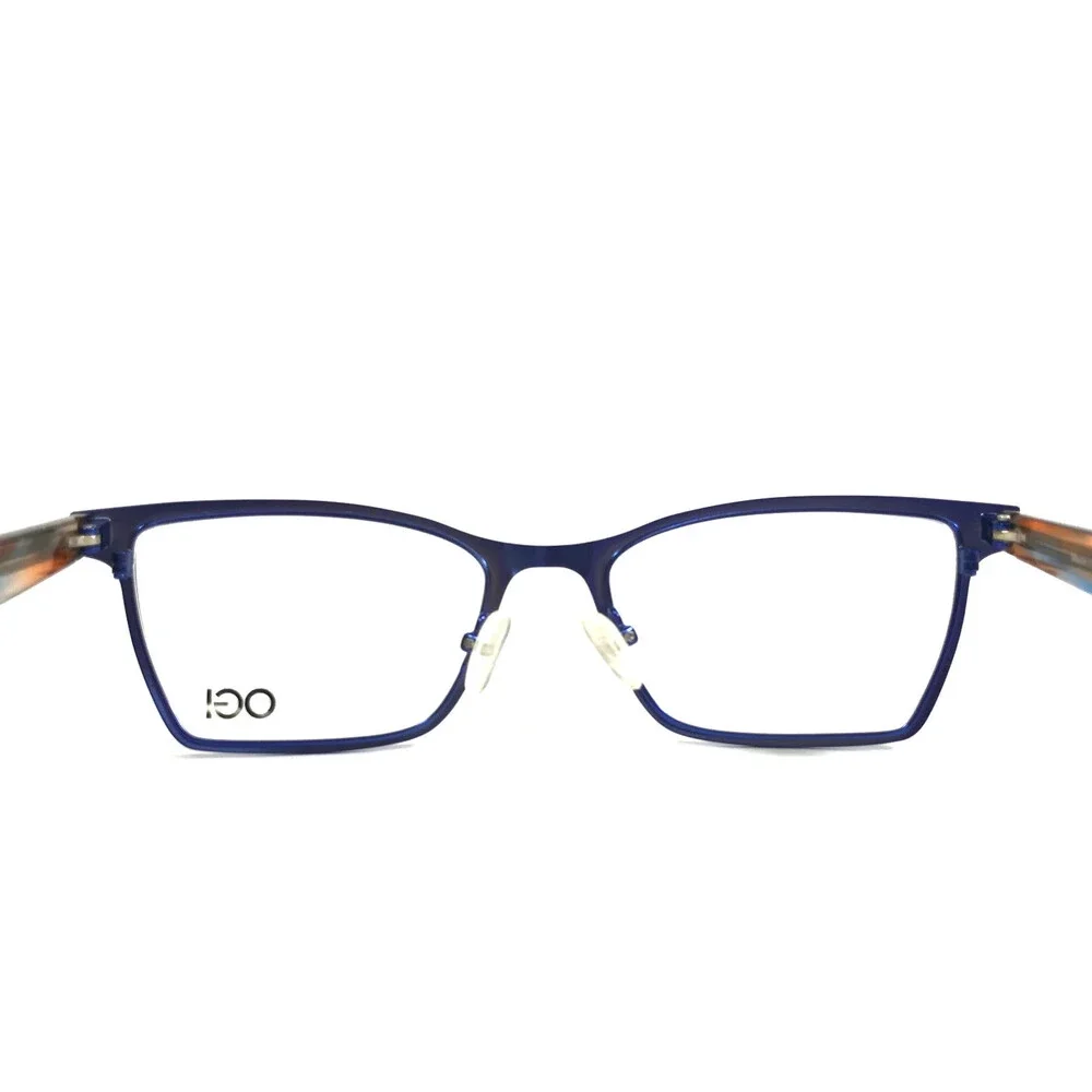 OGI Eyeglasses Frames EVOLUTION 4313/1872 Blue Brown Cat Eye Full Rim 53-18-145